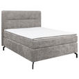 BOXSPRINGBETT 140/200 cm  in Grau  - Schwarz/Grau, Design, Textil/Metall (140/200cm) - Esposa