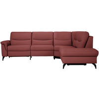 ECKSOFA in Echtleder Rot  280/249 cm  - Anthrazit/Rot, Design, Leder/Metall (280/249cm) - Himolla Komfortklass