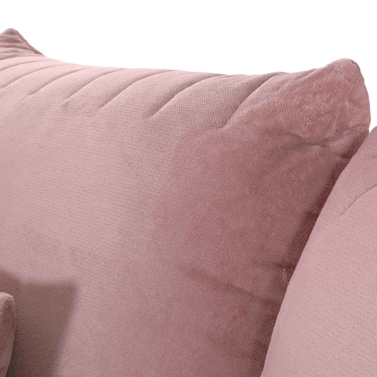 HÖRNSOFFA i plysch rosa  - svart/rosa, Klassisk, textil/plast (170/270cm) - MID.YOU