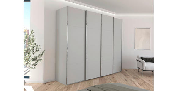 SCHWEBETÜRENSCHRANK 271/223/68 cm 4-türig Grau - Chromfarben/Grau, Design, Holzwerkstoff/Metall (271/223/68cm) - Novel