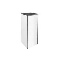 MIDISCHRANK 32,8/82,2/33 cm  - Weiß Hochglanz/Schwarz, Basics, Glas/Holzwerkstoff (32,8/82,2/33cm) - Voleo