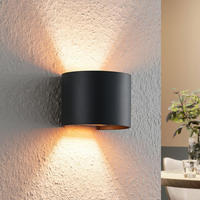 WANDLEUCHTE Leon 13/11,2/9,7 cm   - Goldfarben/Schwarz, Basics, Metall (13/11,2/9,7cm) - Novel