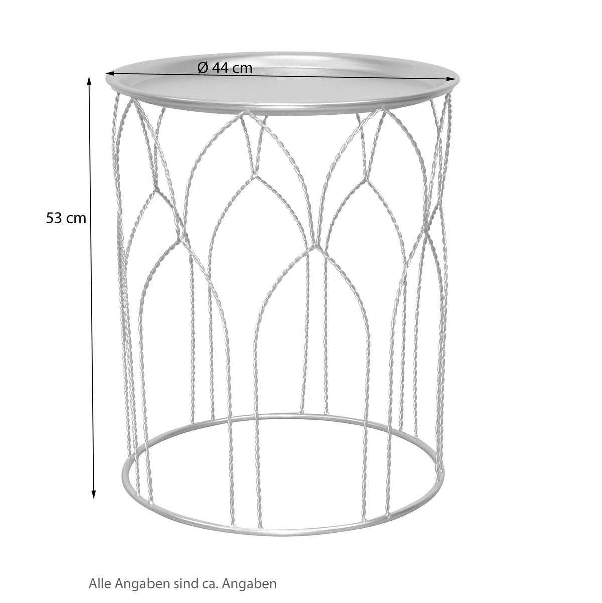 BEISTELLTISCH 44/44/53 cm Goldfarben rund  - Goldfarben, Design, Metall (44/44/53cm) - MID.YOU