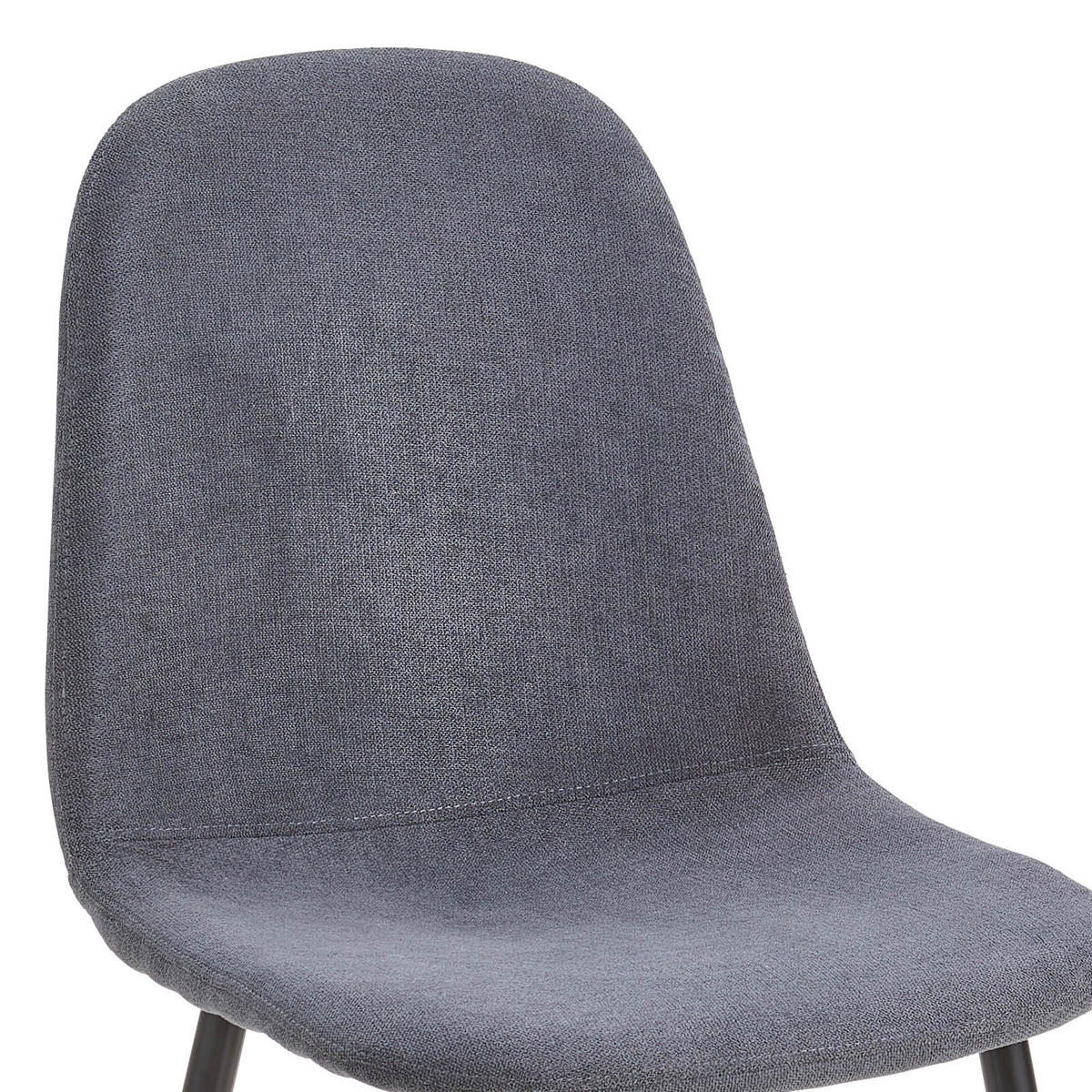 STUHL Mikrofaser Grau  - Schwarz/Grau, Basics, Textil/Metall (43/85/54cm) - P & B
