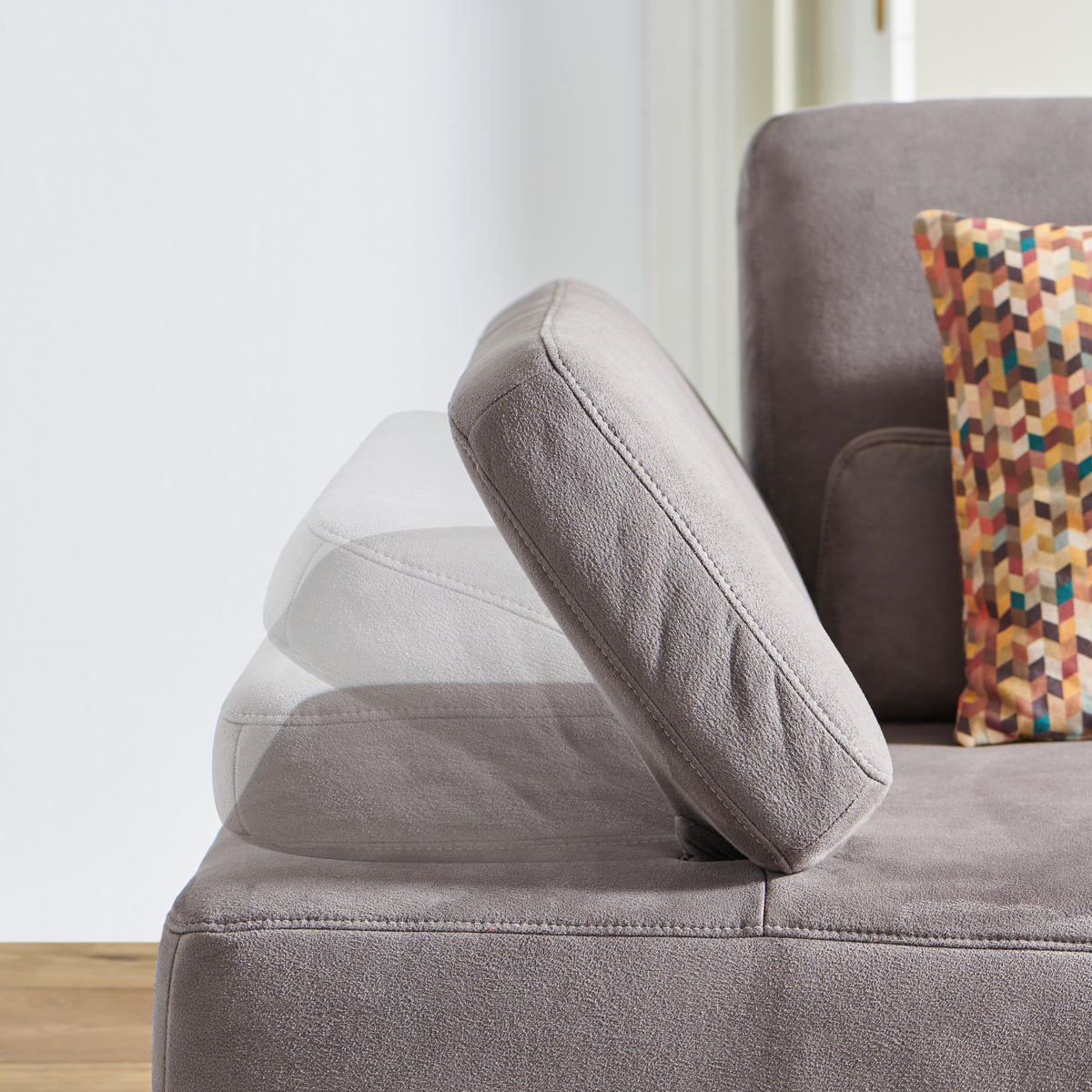 ECKSOFA 16580 Sprint Mokka Mikrofaser  - Beige/Bronzefarben, Design, Textil/Metall (298/176cm) - Valnatura
