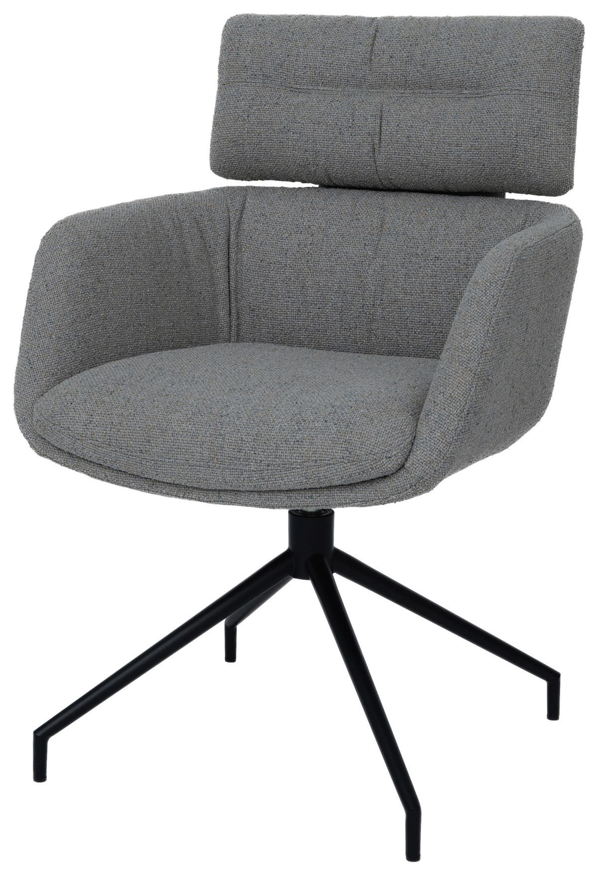 ARMLEHNSTUHL  in Eisen Webstoff  - Schwarz/Grau, Design, Textil/Metall (62/92/66cm) - Dieter Knoll