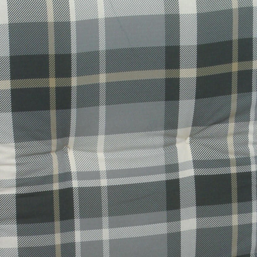 SESSELAUFLAGENSET in Grau Karo  - Grau, Basics, Textil (50/6/108cm)