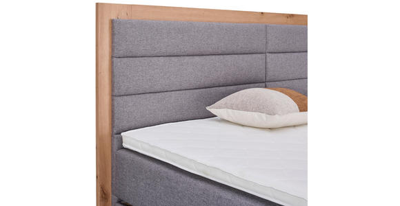 BOXBETT 180/200 cm  in Grau, Eiche Artisan  - Eiche Artisan/Grau, KONVENTIONELL, Holz/Textil (180/200cm) - Carryhome