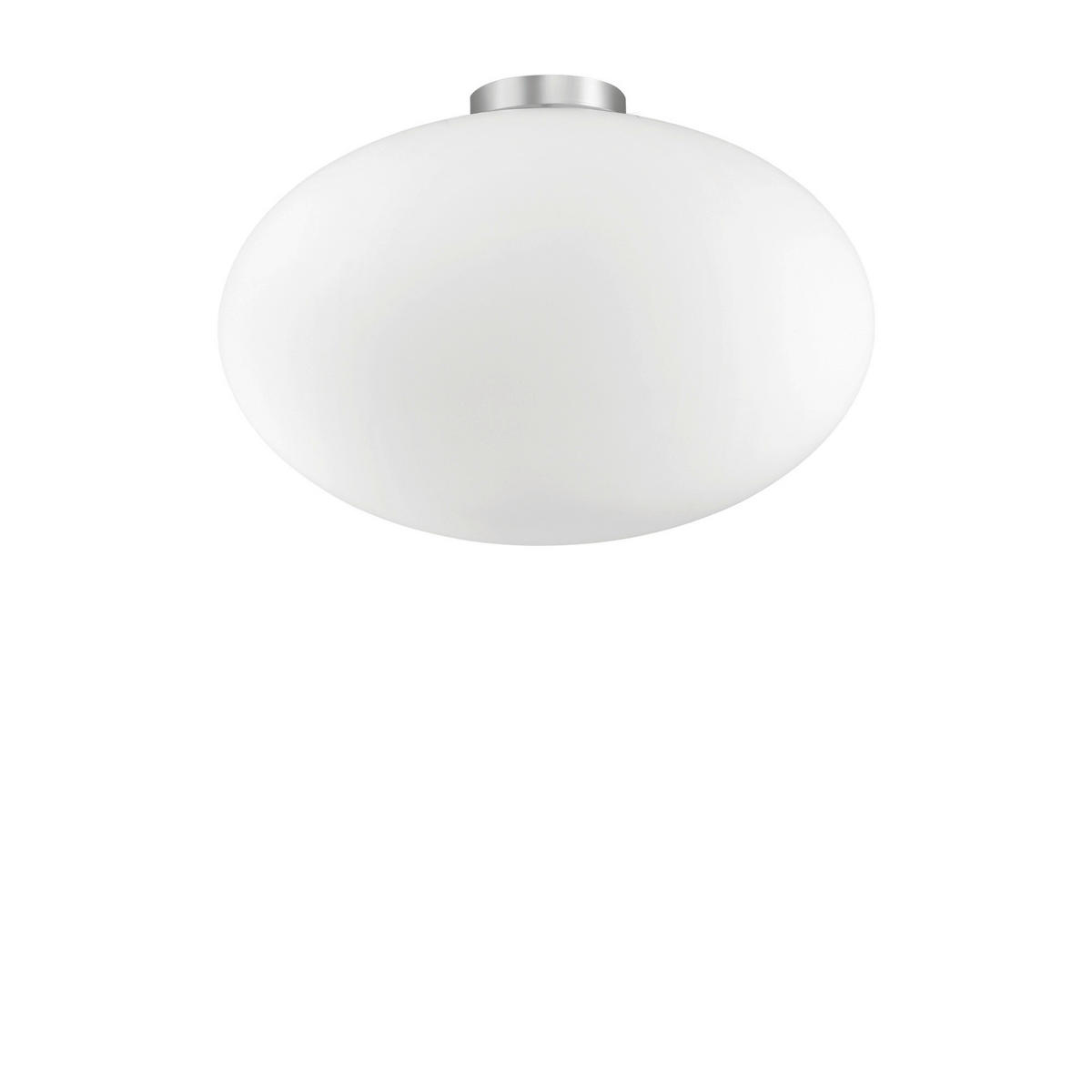 DECKENLEUCHTE  40/25 cm    - Weiß, KONVENTIONELL, Glas (40/25cm) - Ideal Lux