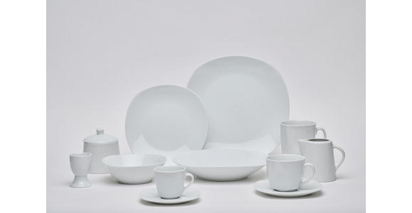 KOMBISERVICE Weiß Ascona 62-teilig 6 Personen  - Weiß, Basics, Keramik - Novel