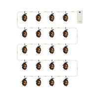 LICHTERKETTE 200 cm  - Goldfarben/Braun, KONVENTIONELL, Metall (200cm)