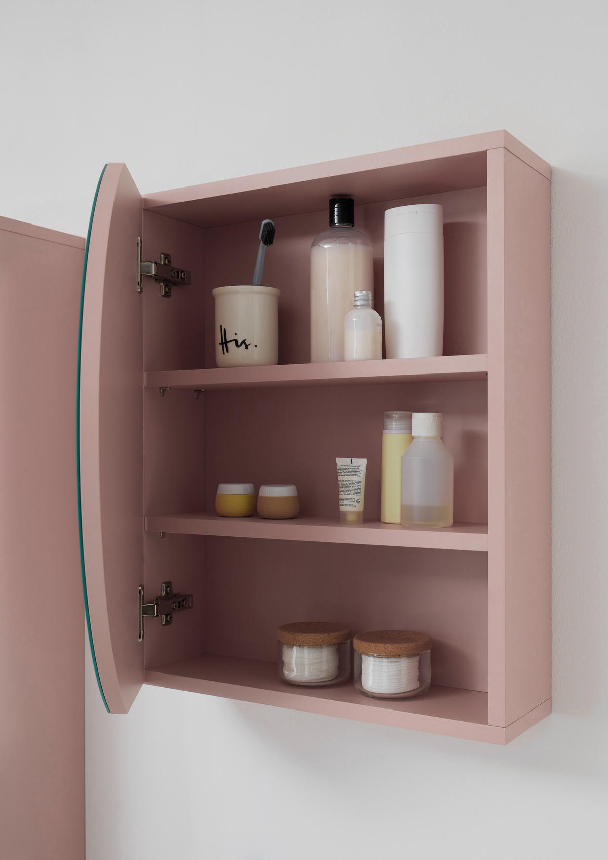 SPIEGELSCHRANK 45/56/15 cm  - Rosa, Glas/Holzwerkstoff (45/56/15cm) - MID.YOU