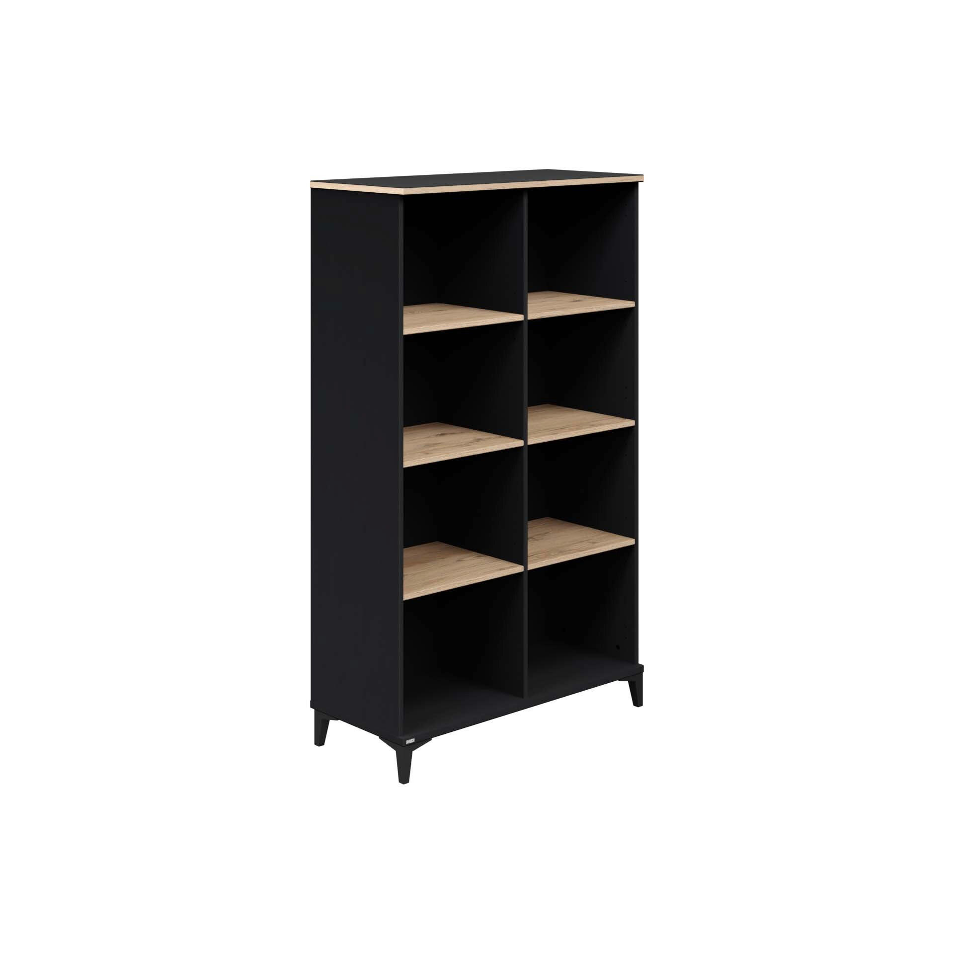 BABYREGAL Tomke Schwarz, Eichefarben  - Eichefarben/Schwarz, Basics, Holzwerkstoff (94,8/157,5/39,6cm) - Paidi