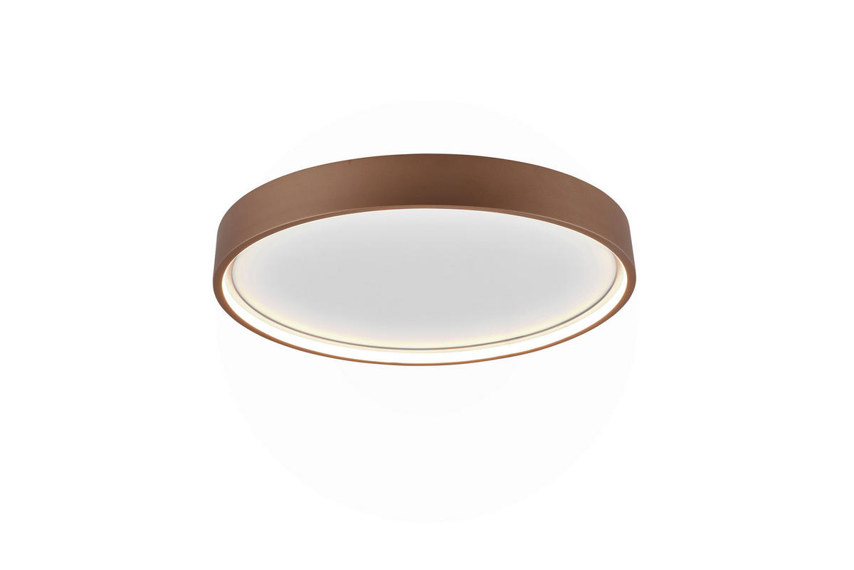 LED-DECKENLEUCHTE Doha 45/5,5 cm   - Braun, MODERN, Metall (45/5,5cm) - Trio Leuchten