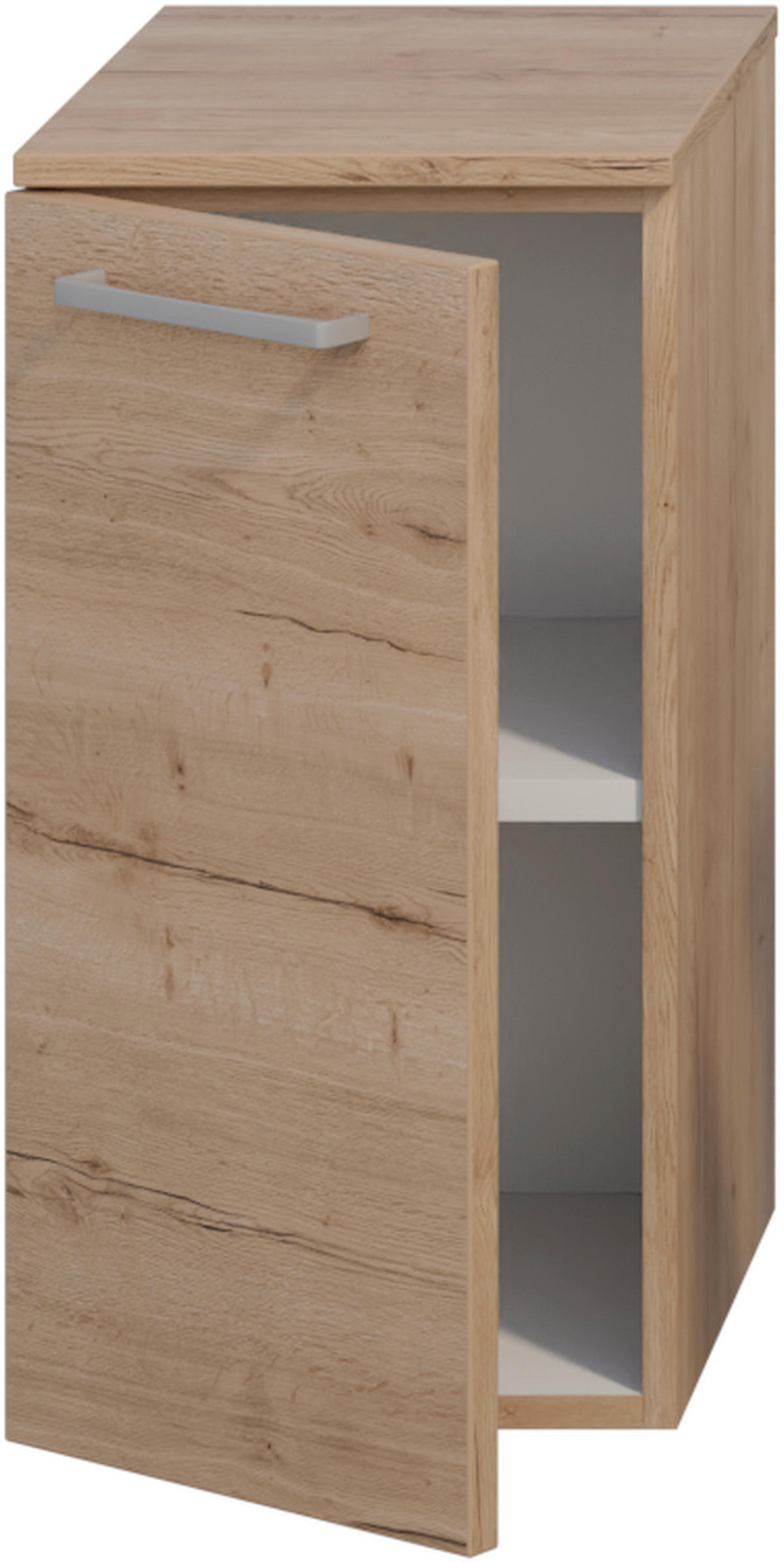 HÄNGESCHRANK 30/57,6/35 cm  - Chromfarben/Eichefarben, MODERN, Glas/Holzwerkstoff (30/57,6/35cm) - Celina Home