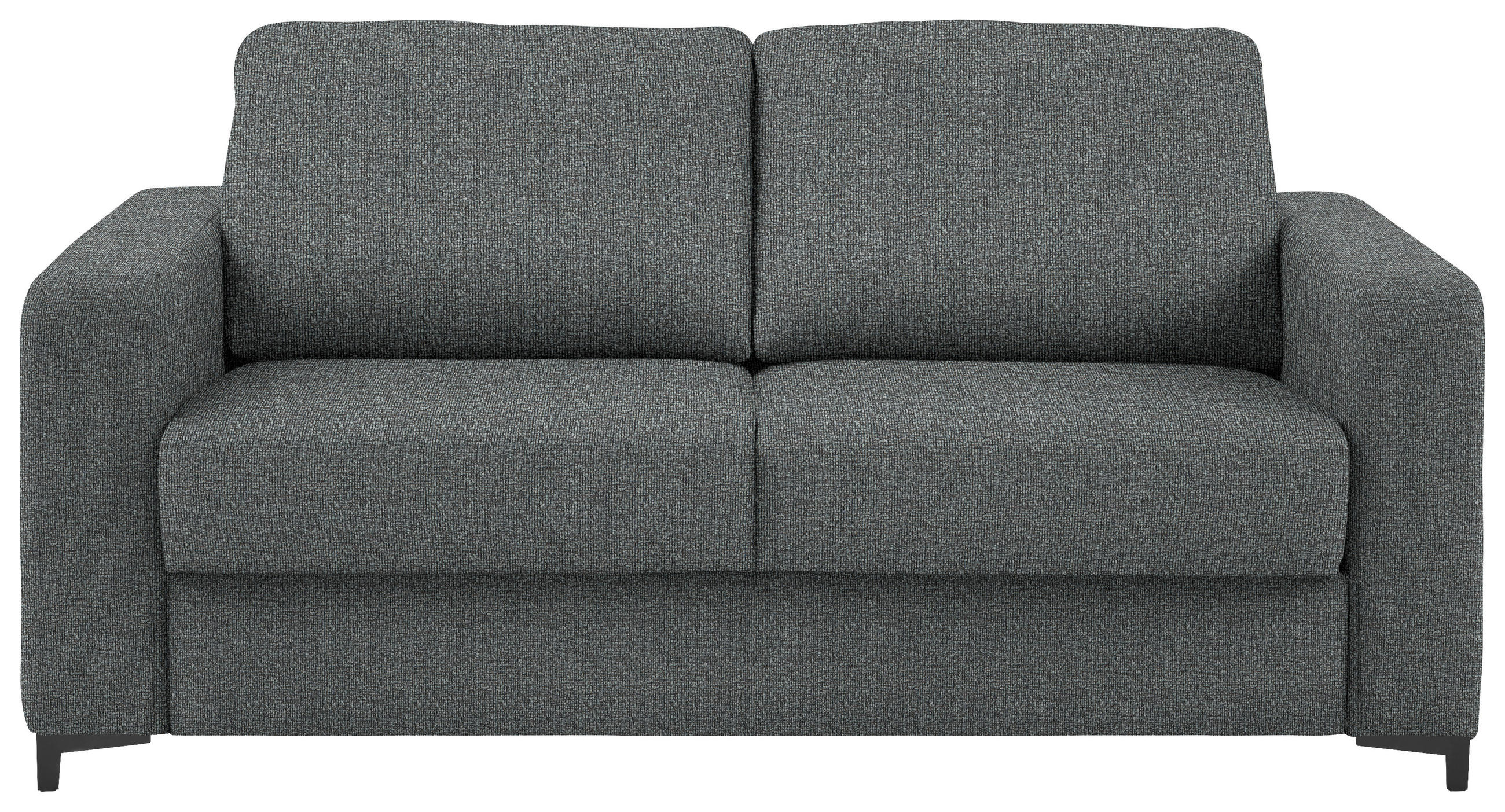 SCHLAFSOFA Webstoff Anthrazit Fussart wählbar, Stoffauswahl, Schlafen auf Sitzhöhe, Rückenfutter, Armteil links, Armteil rechts  - Anthrazit/Schwarz, Konventionell, Textil/Metall (196/87/103cm) - Dieter Knoll