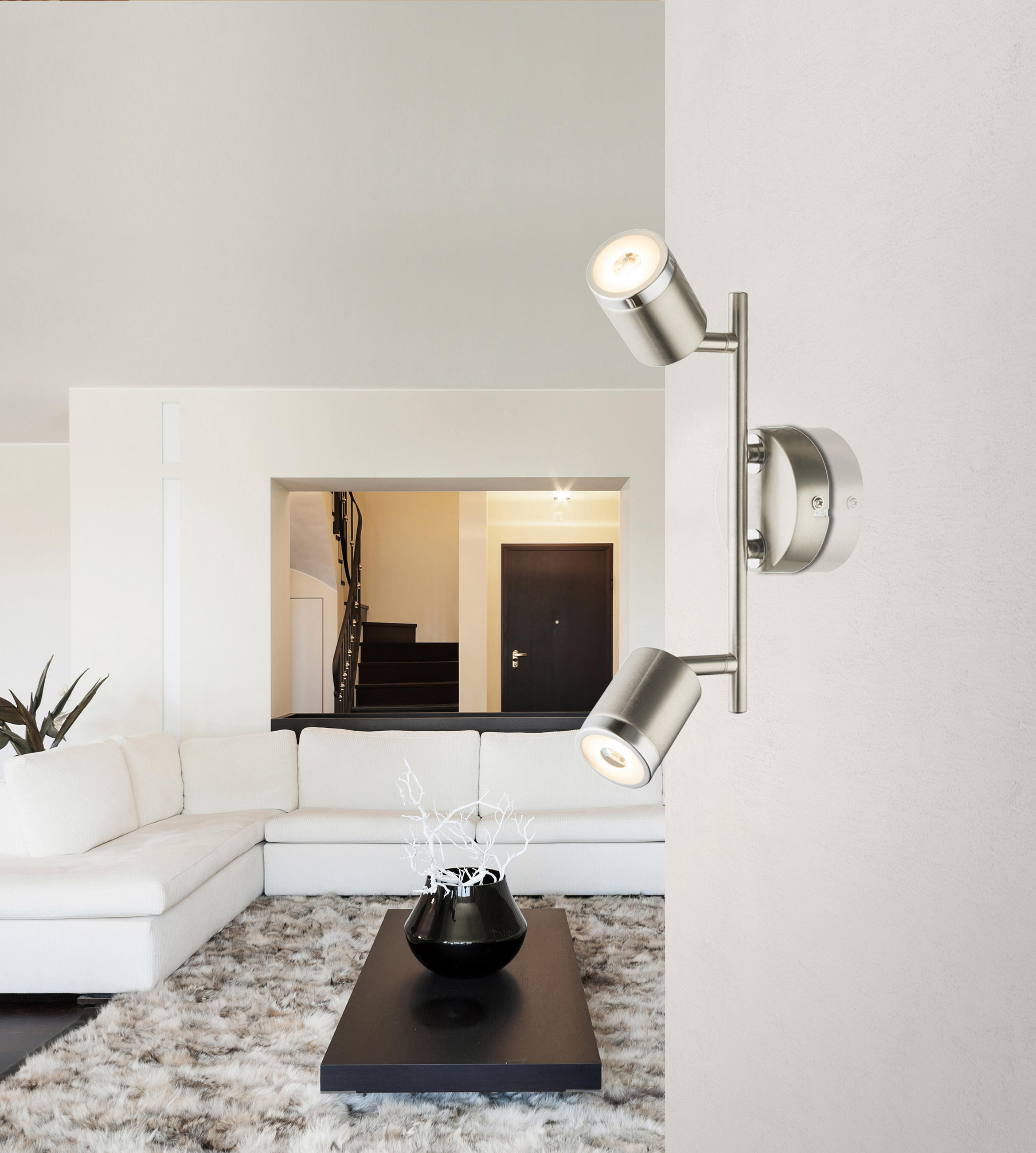 LED-STRAHLER 26/16,8 cm   - Design, Kunststoff/Metall (26/16,8cm) - Globo
