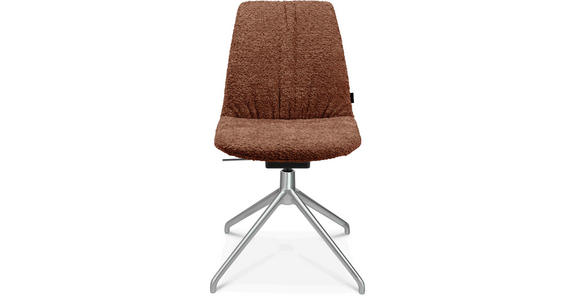 STUHL in Aluminium Bouclé Metall, Textil - Alufarben/Kupferfarben, Design, Textil/Metall (46/81,5-84,5/55cm) - Johann Jakob