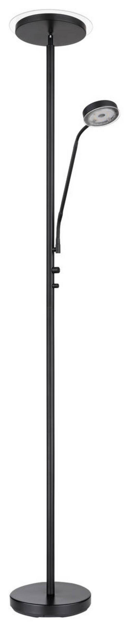 LED-STEHLEUCHTE - Schwarz, Design, Glas/Metall (26/180cm) - Globo