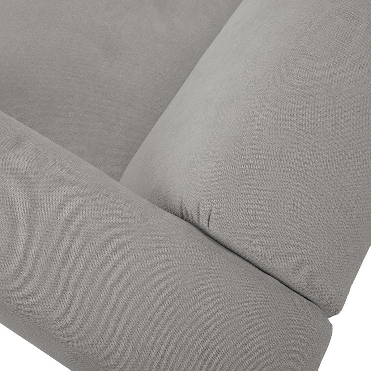 ECKSOFA in Struktur Grau   - Grau, MODERN, Textil (255/72/160cm) - Trendmanufaktur