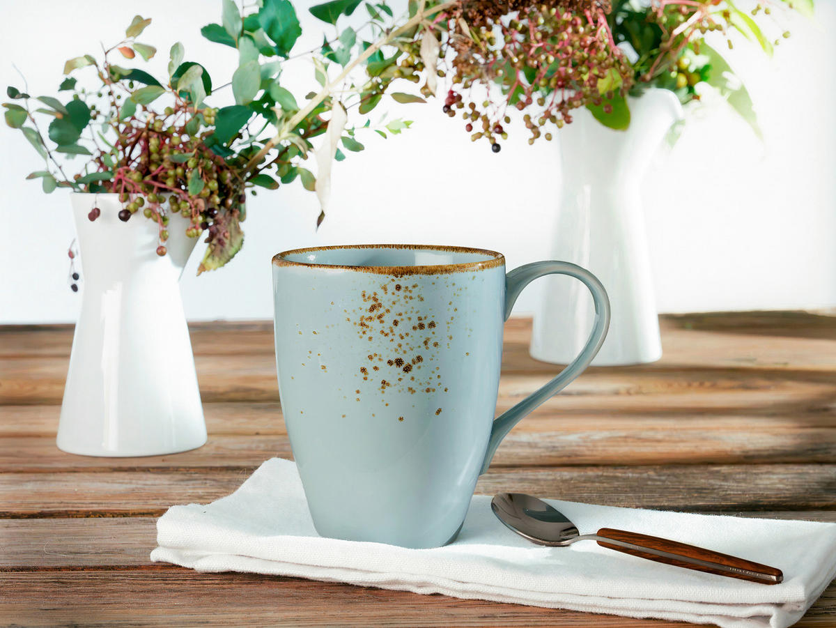 SET KAFFEMUGGAR 6 delar  - pastellblå, Trend, keramik (300ml) - Creatable