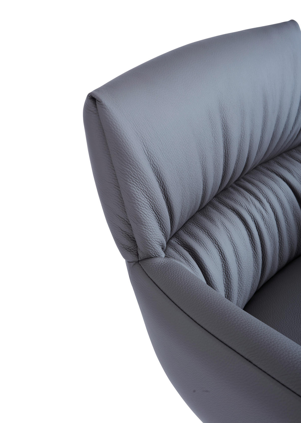 BARHOCKER Echtleder Anthrazit, Schwarz Eisen Lederauswahl, Stoffauswahl, Sitzfläche 360° drehbar, automatische Rückholfunktion  - Anthrazit/Schwarz, Design, Leder/Metall (58/88-112/58cm) - Dieter Knoll