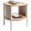 BEISTELLTISCH in Metall, Holzwerkstoff  - Kaschmir/Eichefarben, Trend, Holzwerkstoff/Metall (40/44cm)