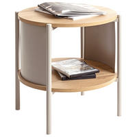 SIDOBORD i metall, trämaterial  - kashmir/ekfärgad, Trend, metall/trämaterial (40/44cm)