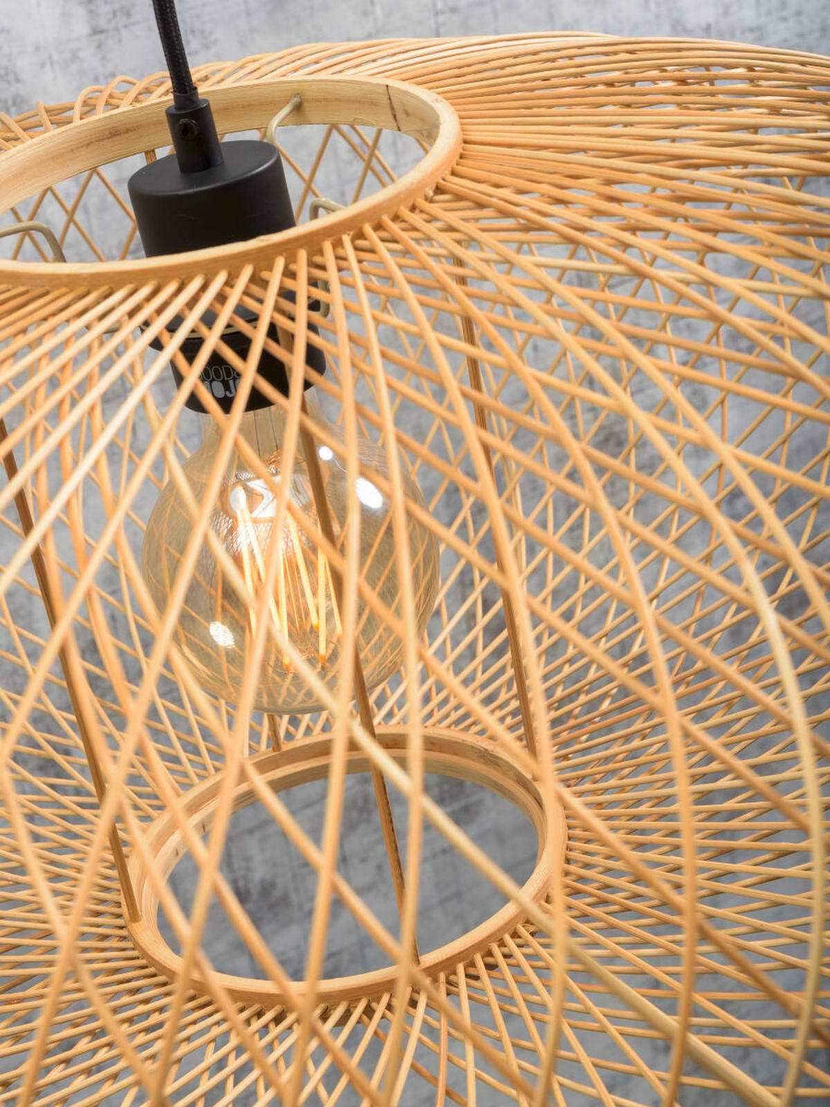 GOLVLAMPA GOOD&MOJO     - vit/naturfärgad, Trend (176/60/36cm) - Good & Mojo