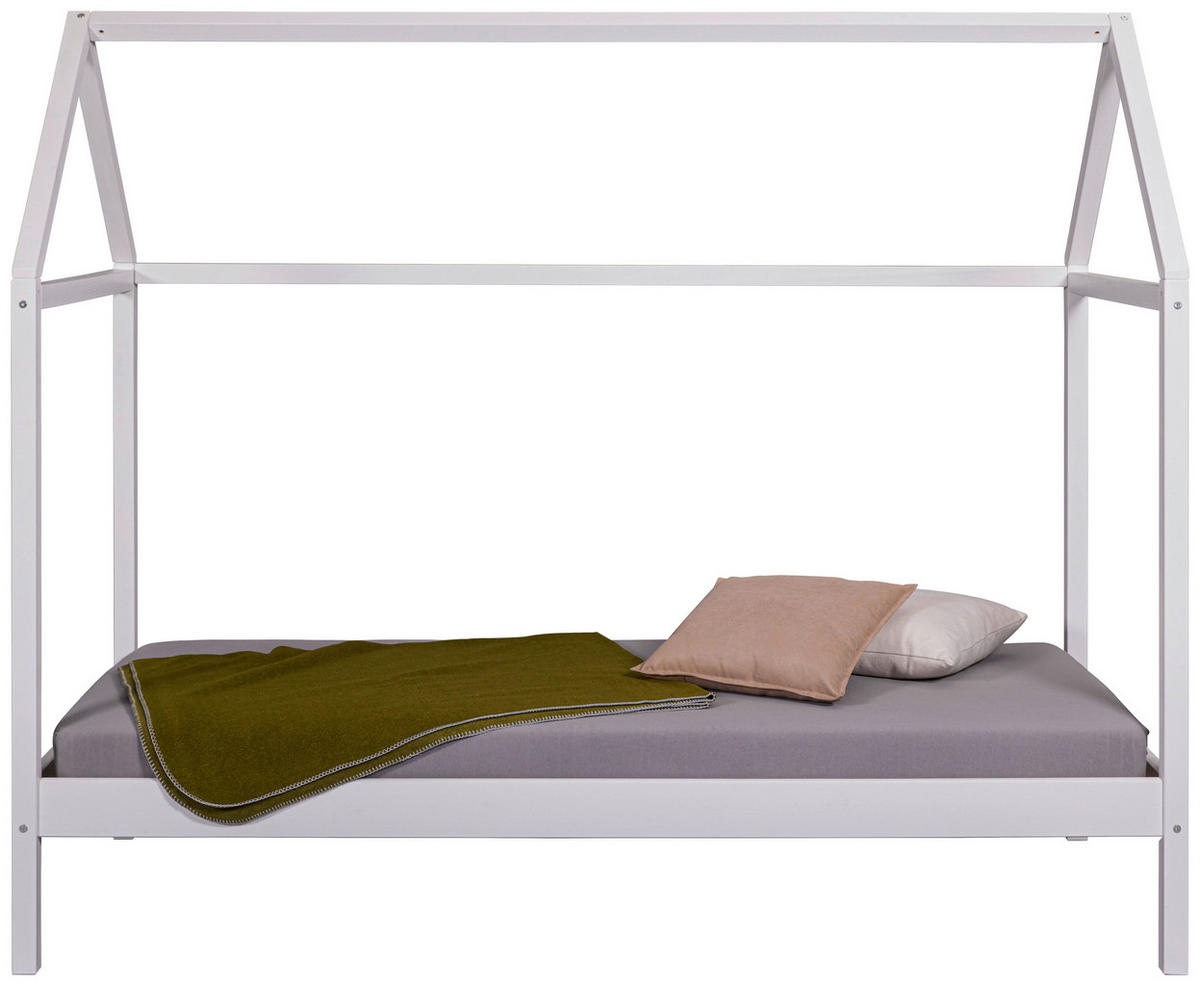 HAUSBETT 90/200 cm  in Weiß  - Weiß, MODERN, Holz (90/200cm) - MID.YOU
