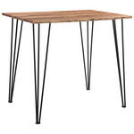 BARTISCH Akazie Hartholz rechteckig Schwarz, Akaziefarben  - Schwarz/Akaziefarben, Design, Holz/Metall (120/80/105cm) - Linea Natura