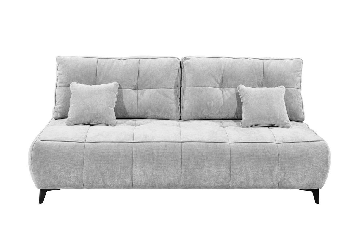 SCHLAFSOFA Webstoff Silberfarben  - Silberfarben/Schwarz, Modern, Kunststoff/Textil (215/96/106cm) - MID.YOU