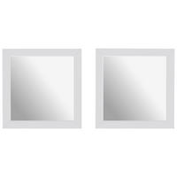 SPIEGELSET 25/25/0,43 cm  - Weiß, Design, Glas/Holzwerkstoff (25/25/0,43cm) - Carryhome