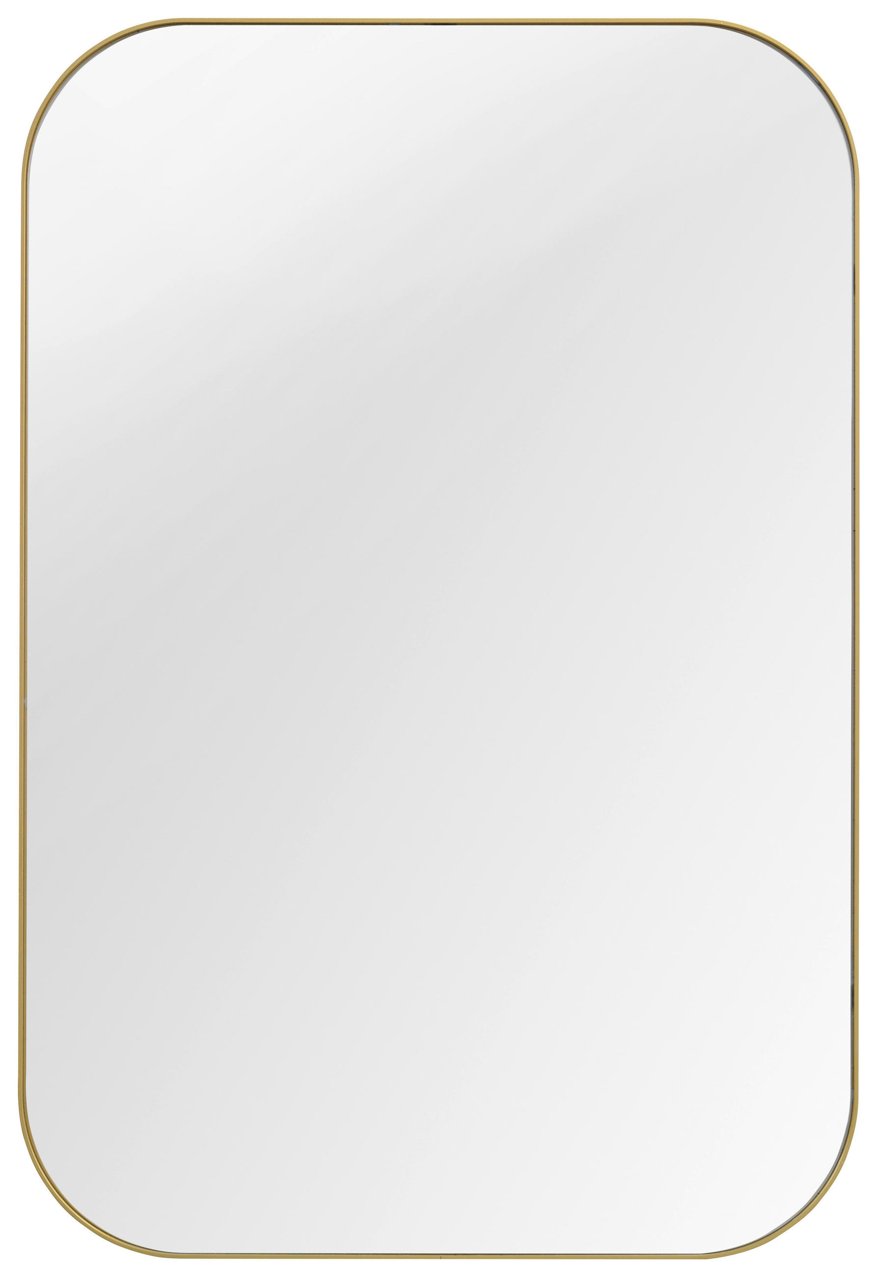 ZIDNO OGLEDALO  58,5/87,5/2,5 cm     - zlatna, Dizajnerski, staklo/metal (58,5/87,5/2,5cm) - Xora