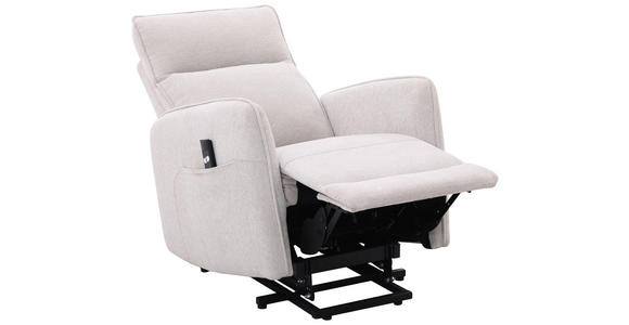 RELAXSESSEL Leinenoptik    - Schwarz/Naturfarben, Design, Textil/Metall (74/101/92cm) - Carryhome