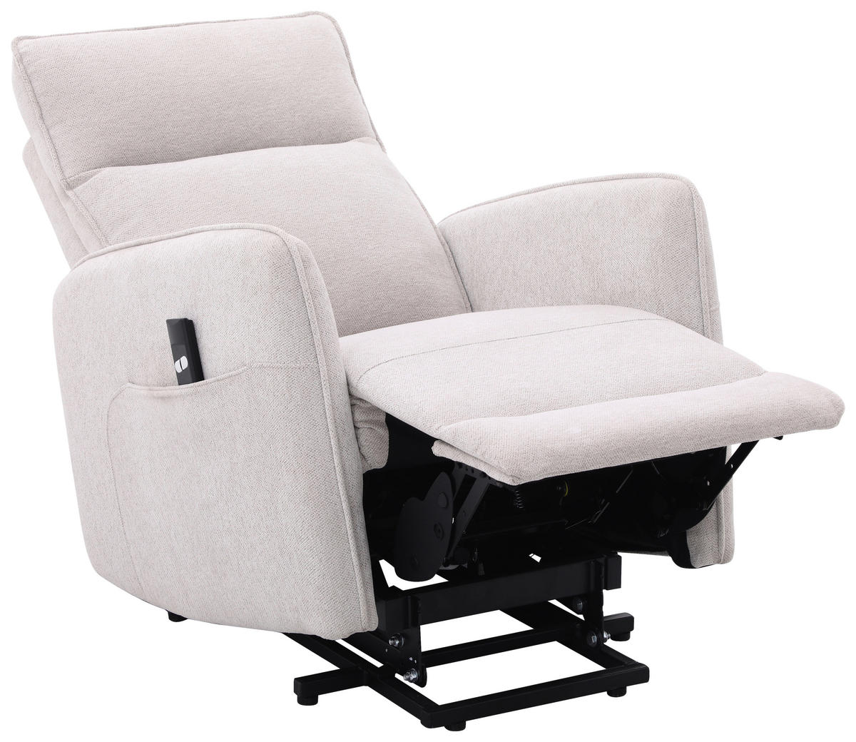 RELAXSESSEL Leinenoptik    - Schwarz/Naturfarben, Design, Textil/Metall (74/101/92cm) - Carryhome