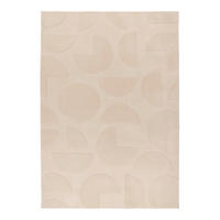 FLACHWEBETEPPICH Wohnzimmer 120/170 cm Beige rechteckig  - Beige, Basics, Textil (120/170cm) - Kayoom