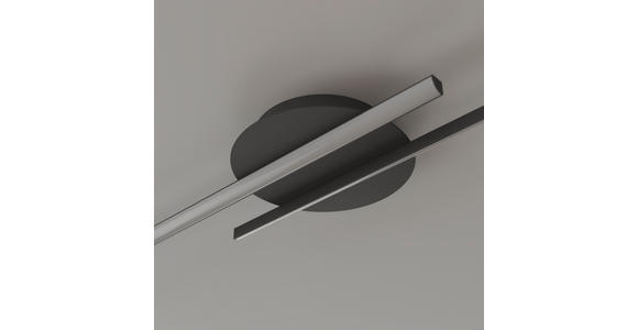 LED-DECKENLEUCHTE 96/20/5,5 cm   - Schwarz, Basics, Kunststoff/Metall (96/20/5,5cm) - Novel