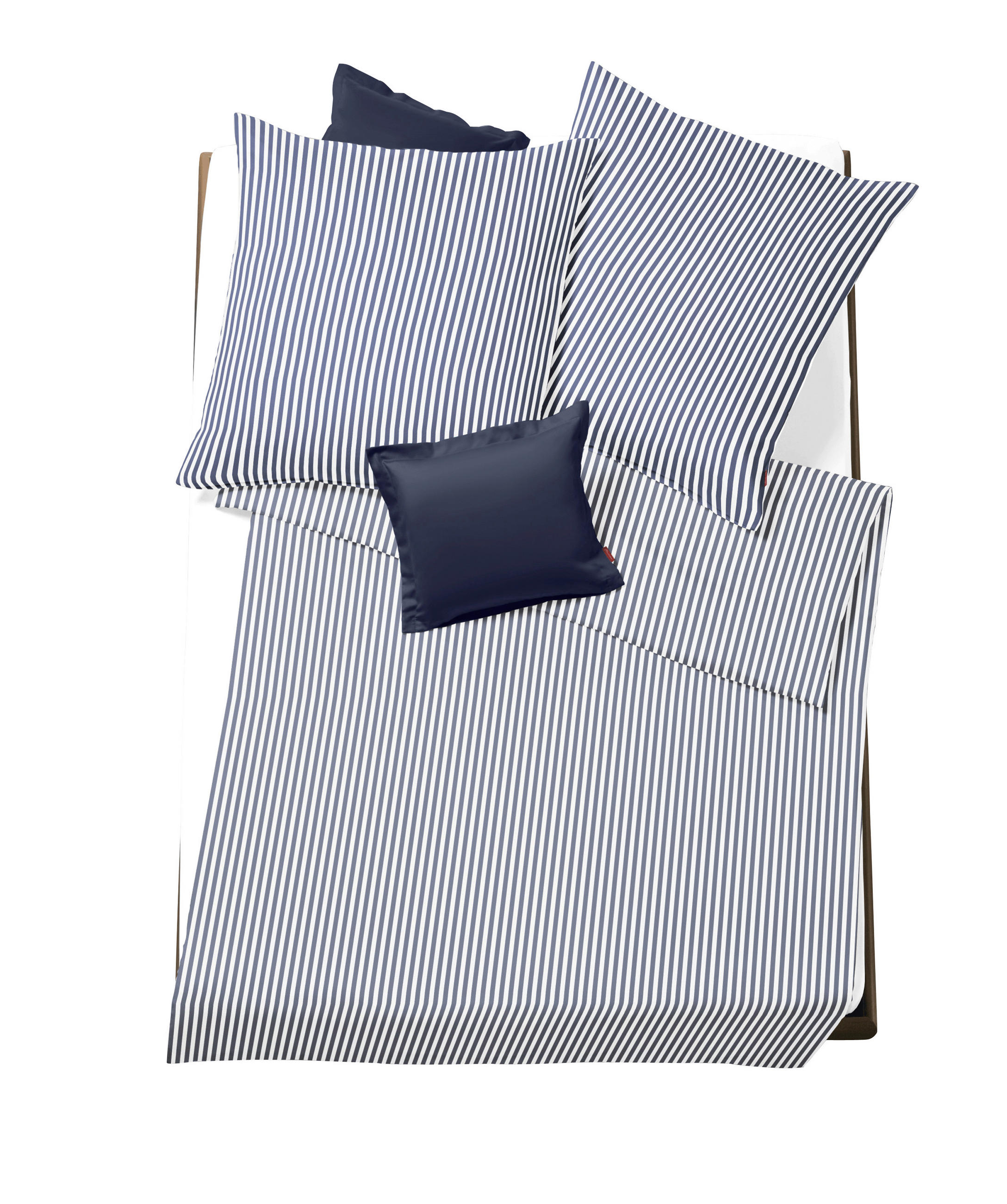 BETTWÄSCHE 2-teilig Rio Seersucker 155/220 cm  - Dunkelblau, ROMANTIK / LANDHAUS, Textil (155/220cm) - Fleuresse