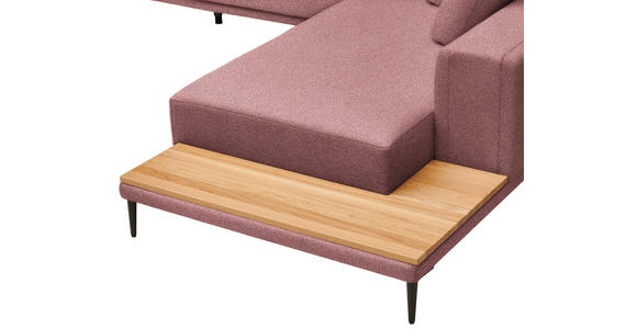 ECKSOFA  in Leinwand Beere  318/271 cm  - Beere/Schwarz, Design, Textil/Metall (318/271cm) - Belluti