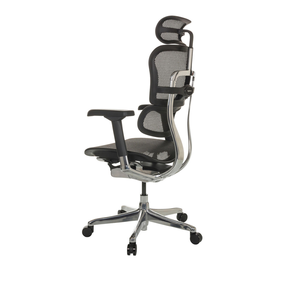 SNURRSTOL  i nät svart  - silver/svart, Basics, metall/textil (69/119-144/65cm) - MID.YOU