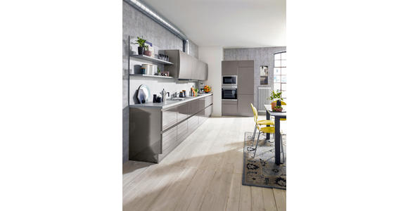 EINBAUKÜCHE   - Grau, Design, Holzwerkstoff - Novel