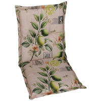 SESSELAUFLAGE Zitronen  - Sandfarben, Design, Textil (100/7/50cm)