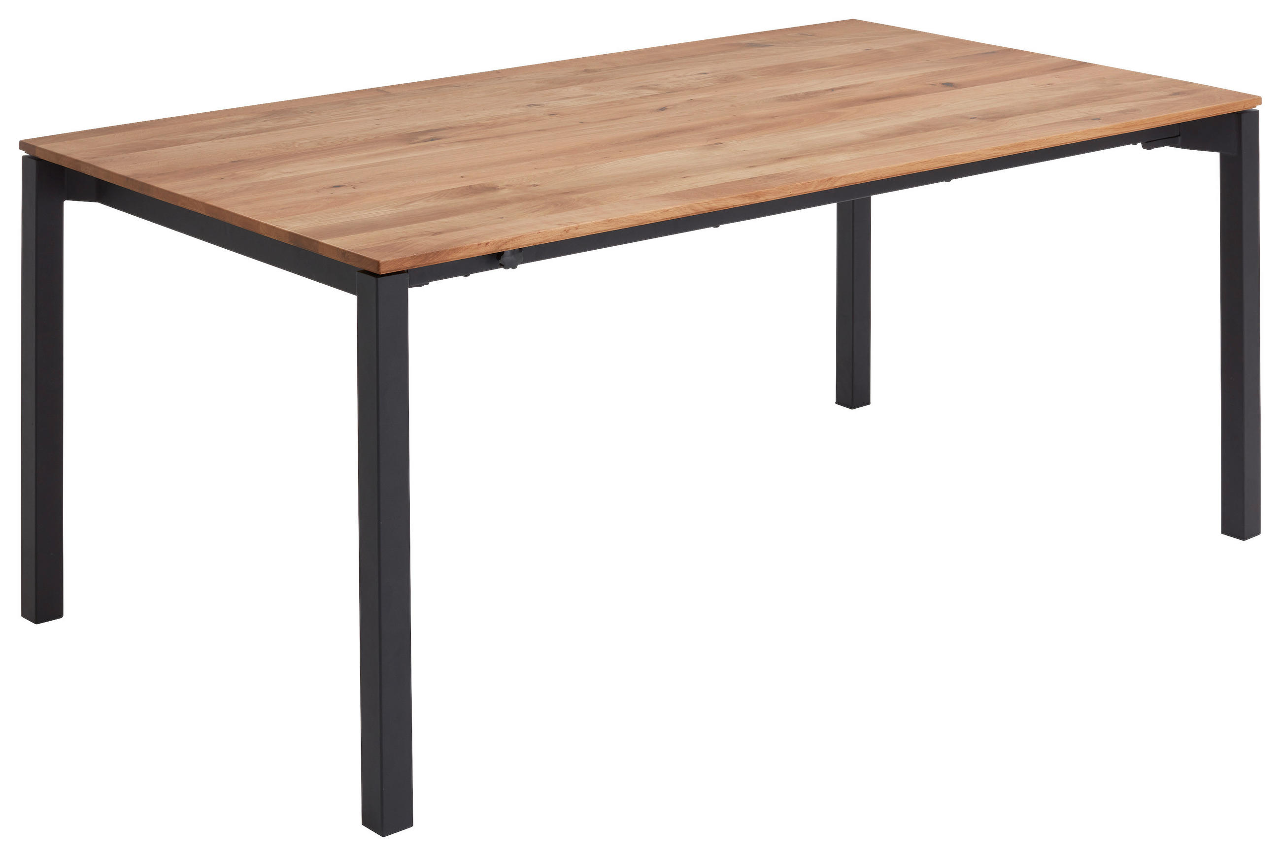 ESSTISCH in Holz 180(280)/100/76 cm  - Eichefarben/Schwarz, Design, Holz/Metall (180(280)/100/76cm) - Valdera