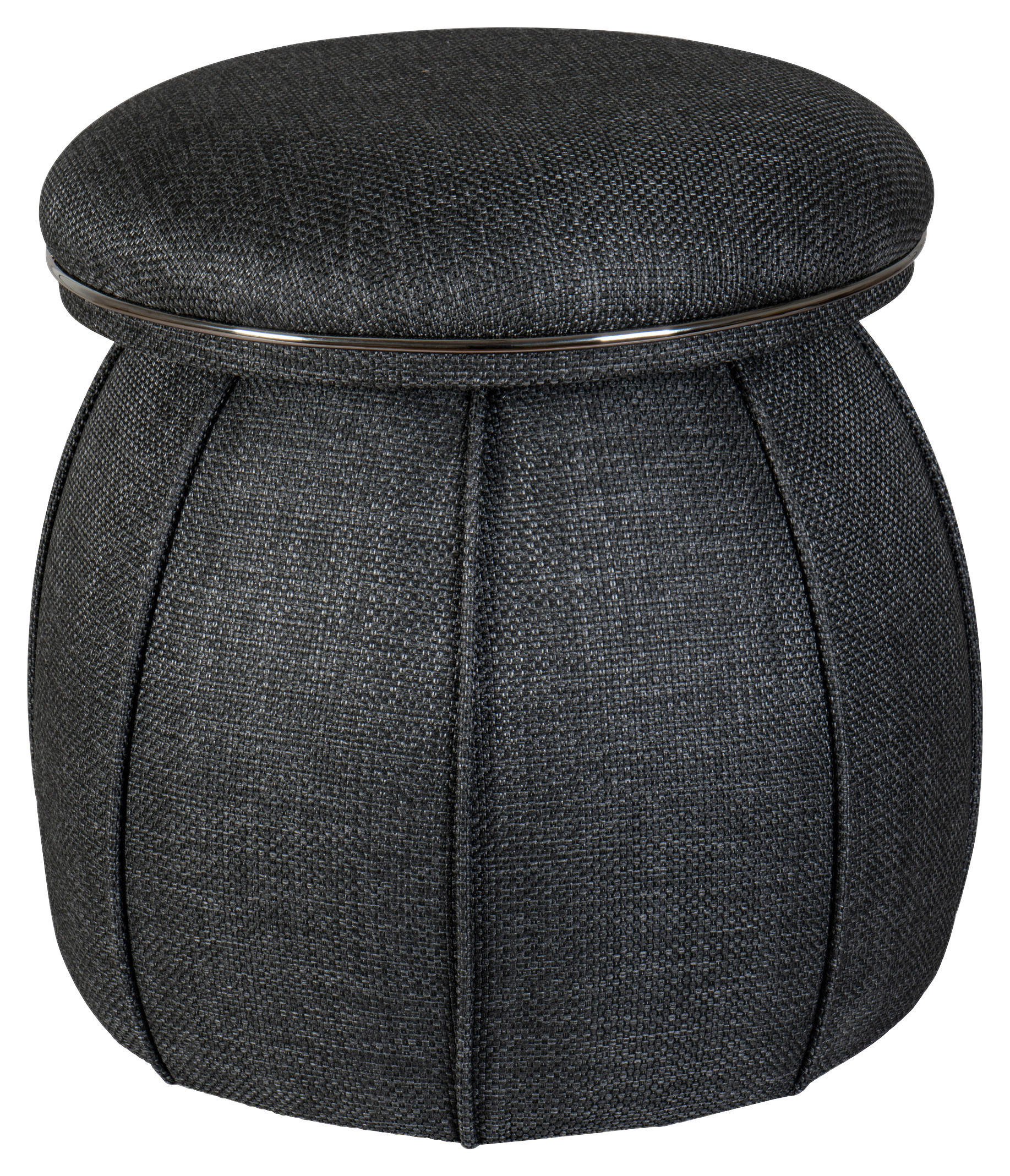 TABURET, textil,  - barvy grafitu/antracitová, Design, textil (51,5cm) - MID.YOU