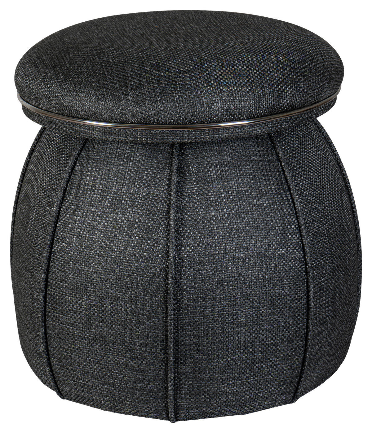 TABURET, textil,  - barvy grafitu/antracitová, Design, textil (51,5cm) - MID.YOU