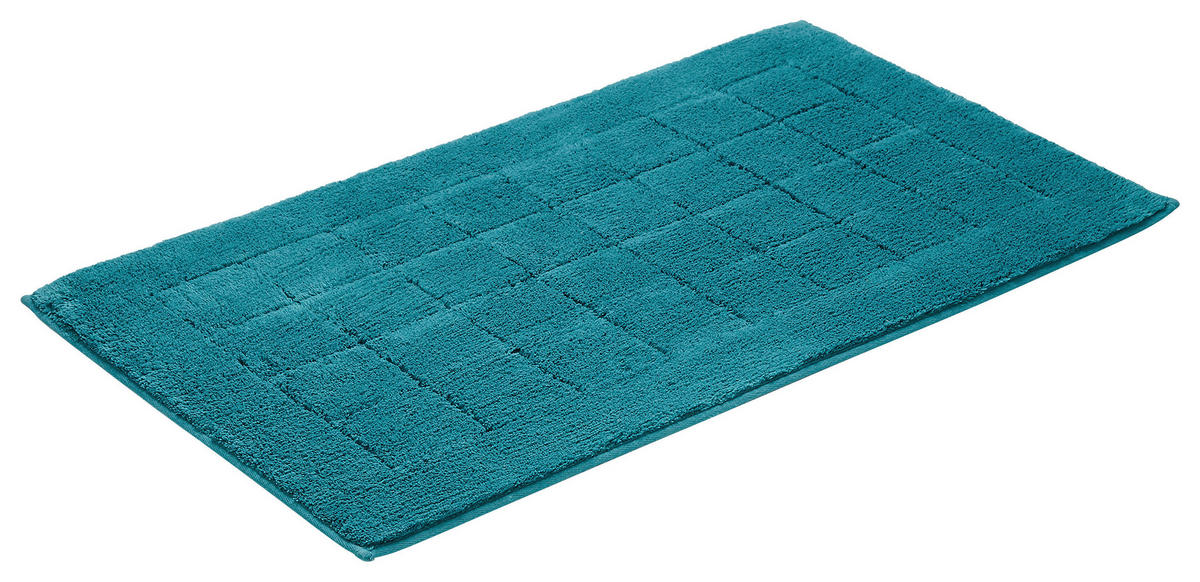 BADEMATTE Petrol 67/120 cm  - Petrol, Basics, Kunststoff/Textil (67/120cm) - Vossen