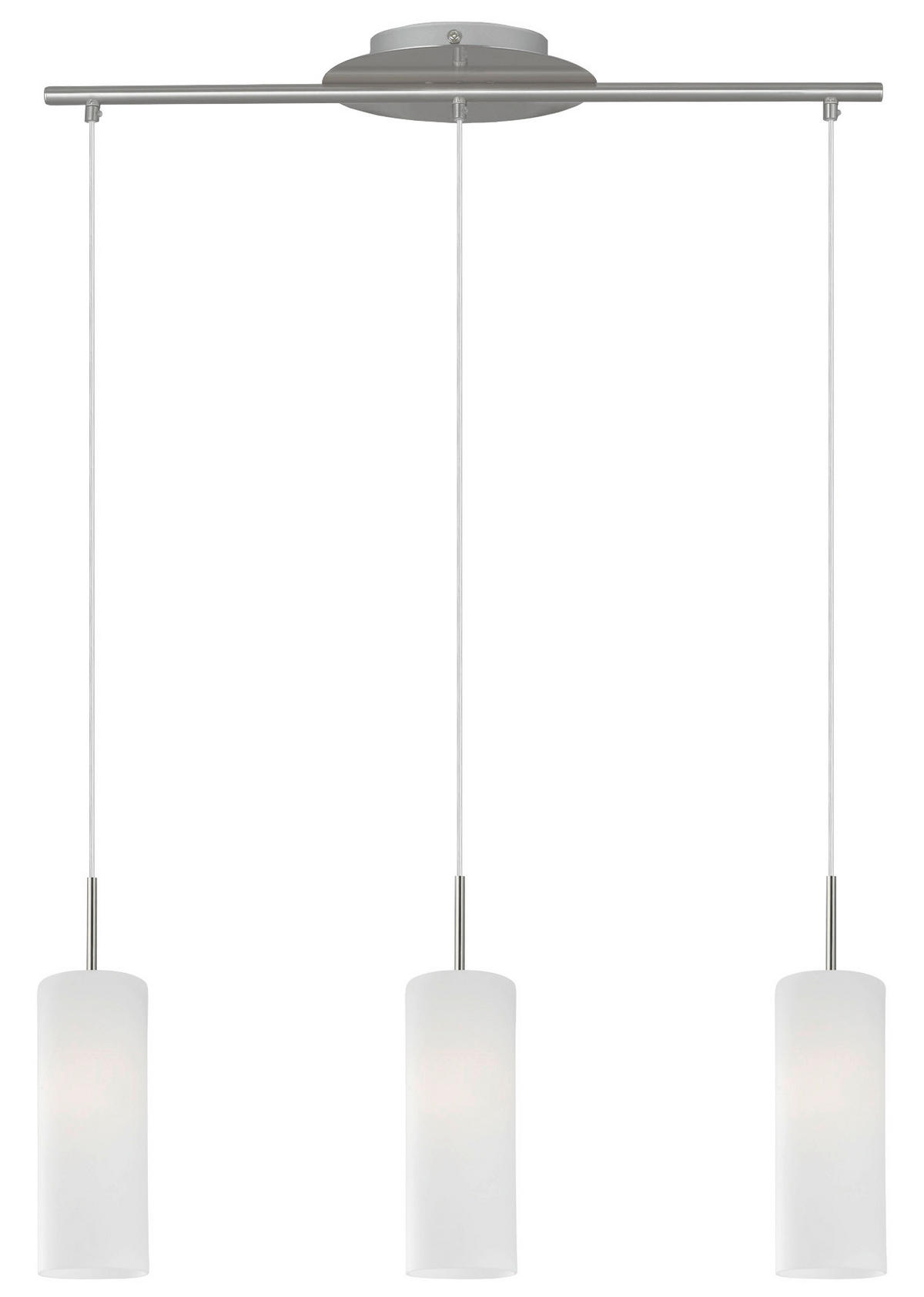 FÜGGŐLÁMPA  - nikkel, Konventionell, Üveg/fém (72/110cm)