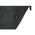 ECKSOFA in Webstoff Anthrazit  205/280 cm  - Anthrazit/Schwarz, Design, Textil/Metall (205/280cm) - Xora