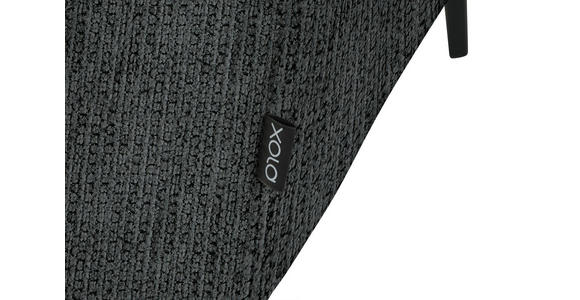 ECKSOFA in Webstoff Anthrazit 205/280 cm - Anthrazit/Schwarz, Design, Textil/Metall (205/280cm) - Xora